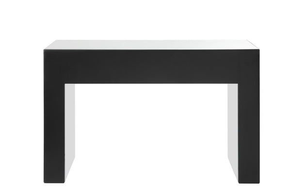 English Elm Nysa Mirrored Vanity Desk with Stool Beveled Glass Crystal Inlay Hollywood Glam B2726P446668