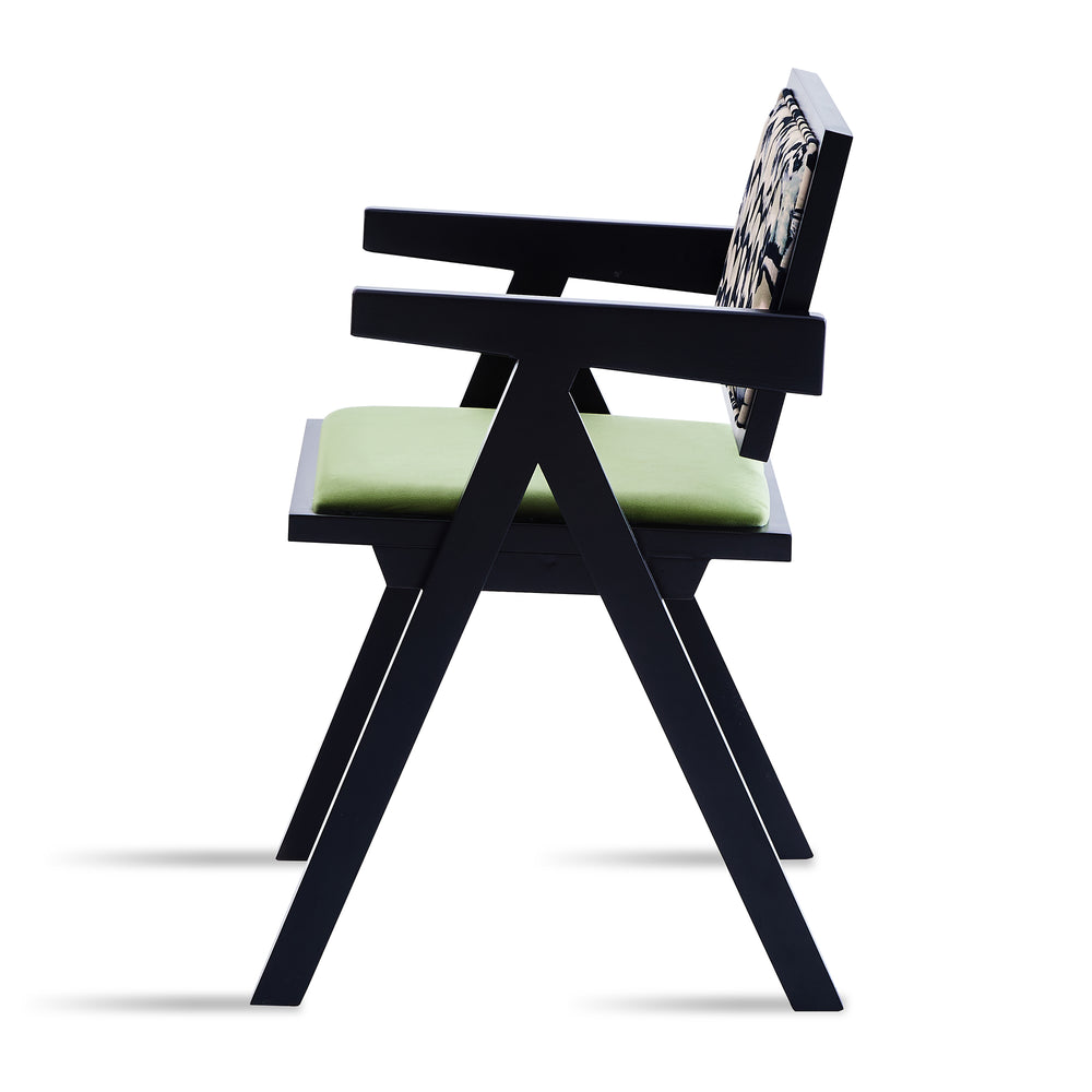 English Elm 2 Black Rubberwood Dining Chairs With Rattan-Style Seats – Medieval Elegance For Modern Spaces W2720P237609