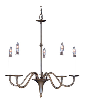 Framburg 5-light Rustic Jamestown Dining Chandelier – Timeless Early American Design, Crafted In The Usa Mahogany Bronze Metal 9225 Mb