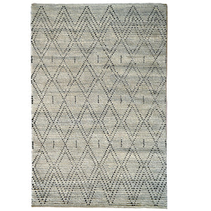 Capel Rugs Geometrics Hand-woven 100% Wool Rug From India – Luxurious Comfort With Stunning Geometric Designs Gray, Black 100% Wool 9226rs09001200330
