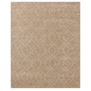 Capel Rugs Geometrics Hand-woven 100% Wool Rug From India – Luxurious Comfort With Stunning Geometric Designs Beige Ivory, Ivory 100% Wool 9226rs05000800750