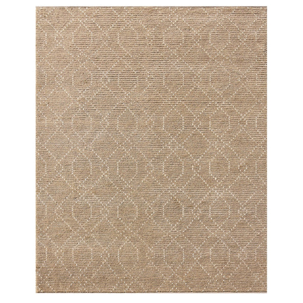 Capel Rugs Geometrics Hand-woven 100% Wool Rug From India – Luxurious Comfort With Stunning Geometric Designs Beige Ivory, Ivory 100% Wool 9226rs05000800750