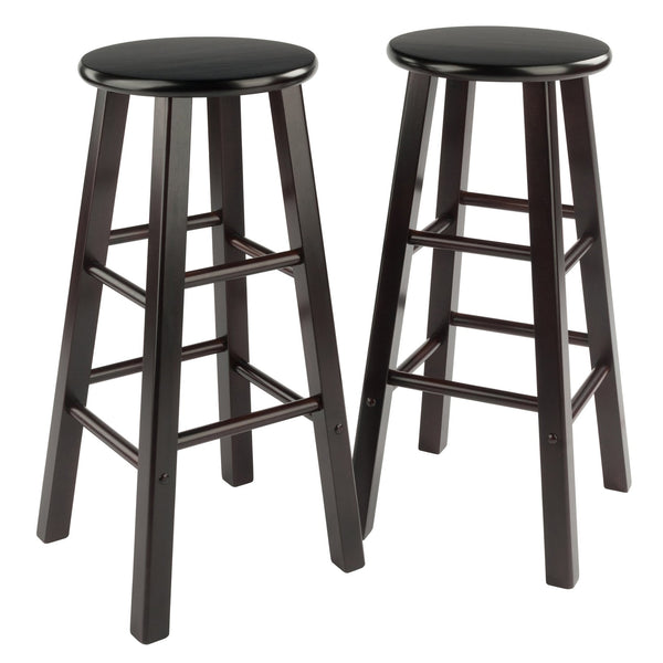 Winsome Wood Element 2-piece Espresso Bar Stool Set - Stylish, Space-saving Design For Modern Or Traditional Decor Espresso Solid Wood 92270-winsome-wood
