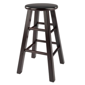 Winsome Wood Element 2-piece Espresso Counter Stool Set - Stylish & Space-saving Design For Modern Or Traditional Decor Espresso Solid Wood 92274-winsome-wood