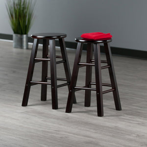 Winsome Wood Element 2-piece Espresso Counter Stool Set - Stylish & Space-saving Design For Modern Or Traditional Decor Espresso Solid Wood 92274-winsome-wood