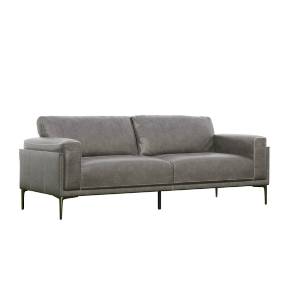 English Elm Wallace & Bay - Charcoal Transitional Leather Sofa in Dark Gray Fabric — 84" Wide, Easy-Care, Stylish Comfort for Living Rooms B361P384433