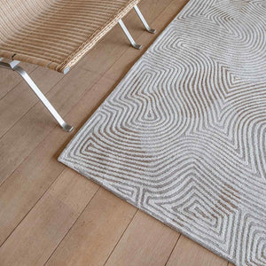 Louis de Poortere Meditation Collection Coral Reef Inspired Area Rug Soft Woven Accent for Serene Interiors Oyster White 7'9 x 11'2 120115
