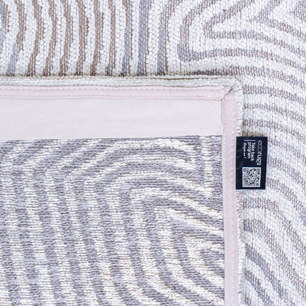 Louis de Poortere Meditation Collection Coral Reef Inspired Area Rug Soft Woven Accent for Serene Interiors Oyster White 7'9 x 11'2 120115