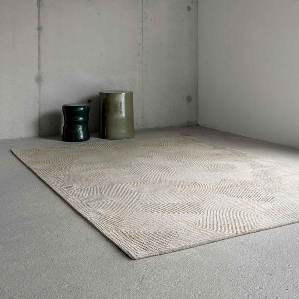 Louis de Poortere Meditation Collection Coral Reef Inspired Area Rug Soft Woven Accent for Serene Interiors Shell Beige 7'9 x 11'2 120117