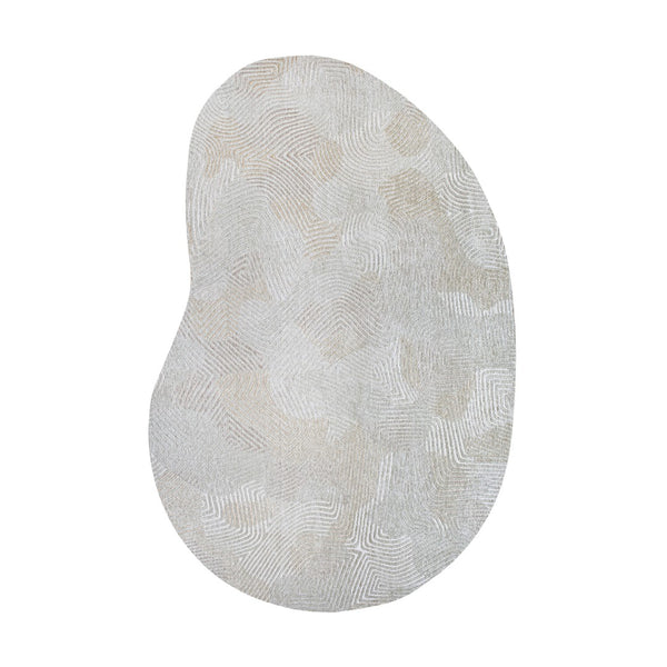 Louis de Poortere Meditation Collection Coral Reef Inspired Area Rug Soft Woven Accent for Serene Interiors Shell Beige 7'9 x 11'2 120117