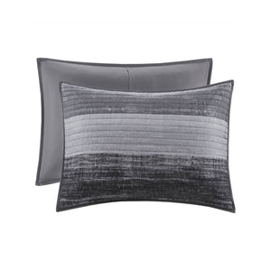 English Elm 8-piece King Quilt Set Cotton Watercolor Stripe Breathable Resort Bedroom Bedding B035P408262