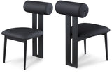 Dario Black Vegan Leather Dining Chair 922Black-C Meridian Furniture