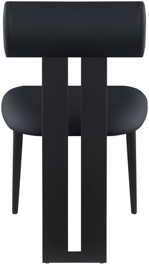 Dario Black Vegan Leather Dining Chair 922Black-C Meridian Furniture