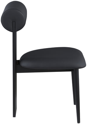 Dario Black Vegan Leather Dining Chair 922Black-C Meridian Furniture
