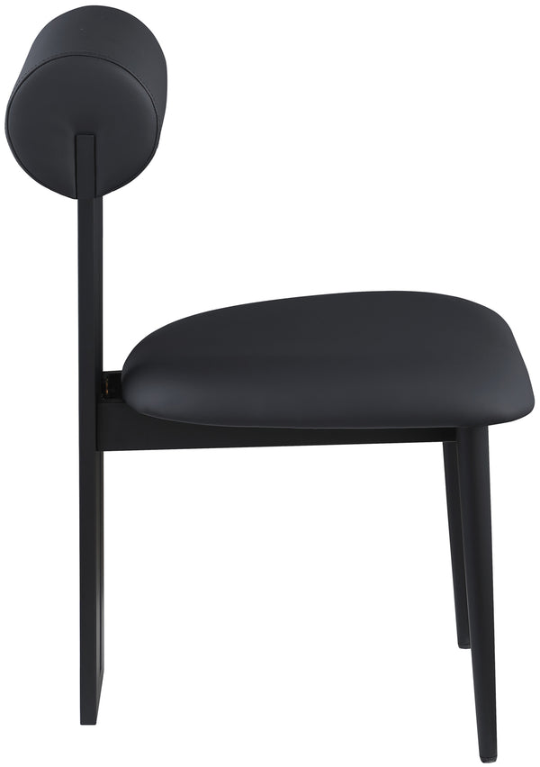Dario Black Vegan Leather Dining Chair 922Black-C Meridian Furniture