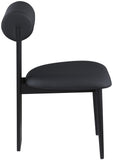 Dario Black Vegan Leather Dining Chair 922Black-C Meridian Furniture