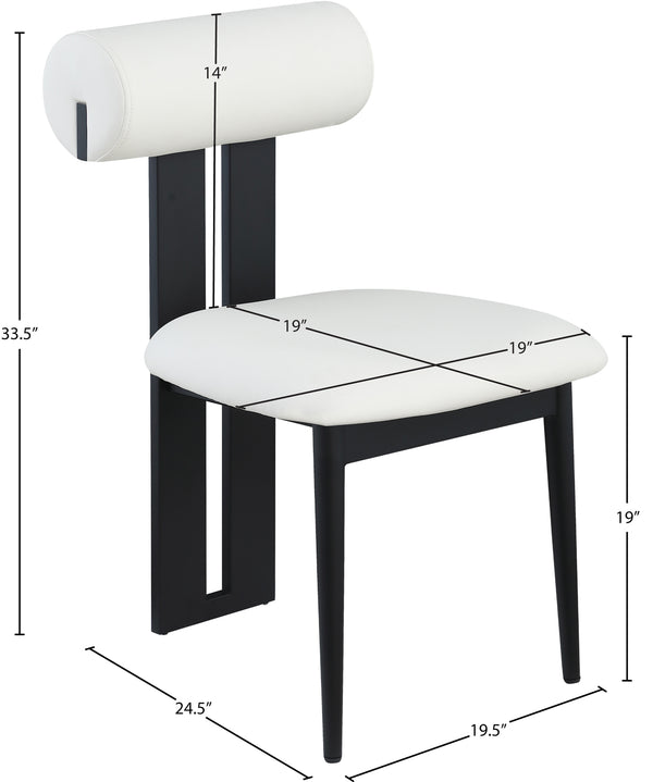 Dario Cream Vegan Leather Dining Chair 922Cream-C Meridian Furniture