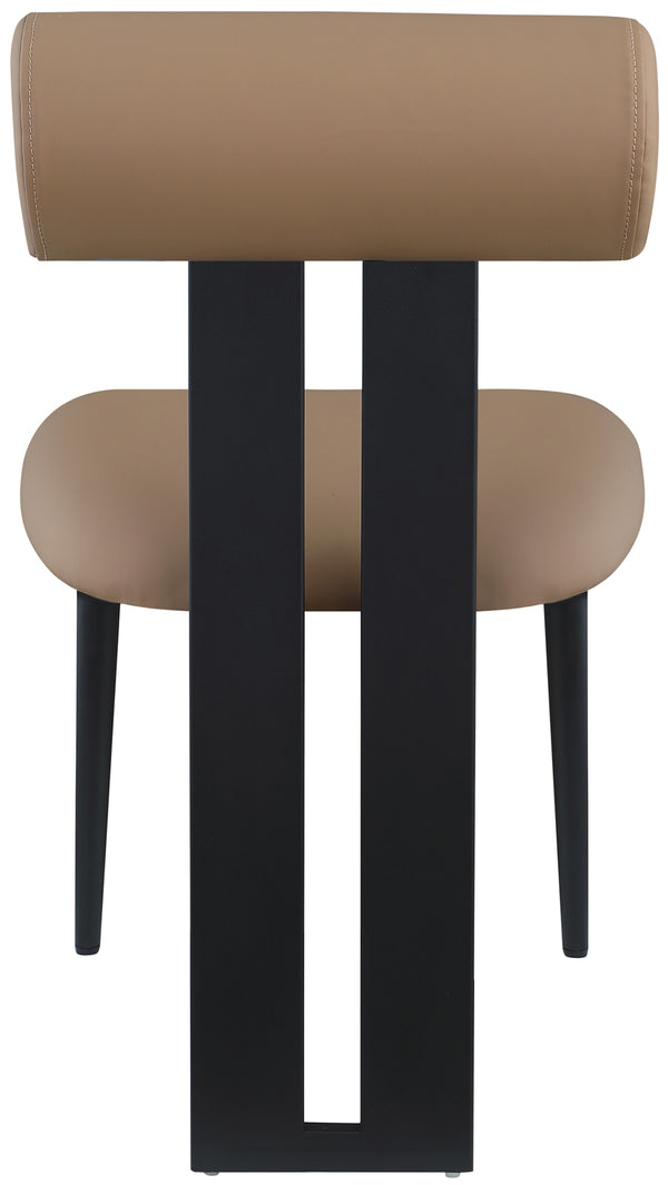 Dario Tan Vegan Leather Dining Chair 922Tan-C Meridian Furniture