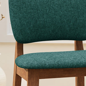 English Elm Bar Chairs Set of Two Solid Rubberwood Mid-century Modern Barstools for Kitchen Islands 63560.00DGRN