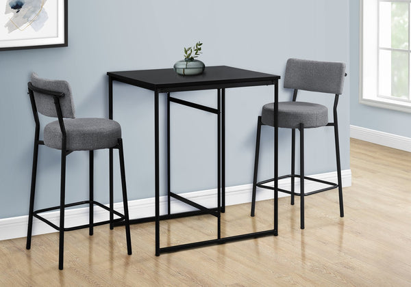 English Elm Dining 32" Counter Height Rectangular Table with Easy-Clean Laminate Top and Slim Metal Legs for Compact Spaces Black 38 L x 34 W x 5 H B2710P287002