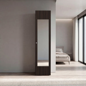 English Elm White Slim Particleboard Storage Cabinet with Four Shelves for Small Bedroom or Hallway B062P483767