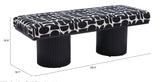 Botoia Bench Black & White 110183 Zuo Modern