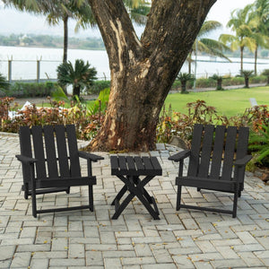 English Elm Seaview Recycled Hdpe Outdoor Folding Side Table Uv Resistant Patio Deck Use Black B2745P409721