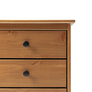English Elm Walker Edison - Classic 3-Drawer Solid Wood Nightstand with Deep Storage Drawers, Sustainably Sourced Pine Finish Caramel 23 L x 18 W x 6 H B185P168927