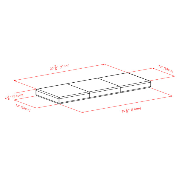 Winsome Wood Boris Bench Seat Cushion In Rich Espresso - Stylish Pu Faux Leather Comfort For Home And Office Espresso Polyurethane 92303-winsome-wood