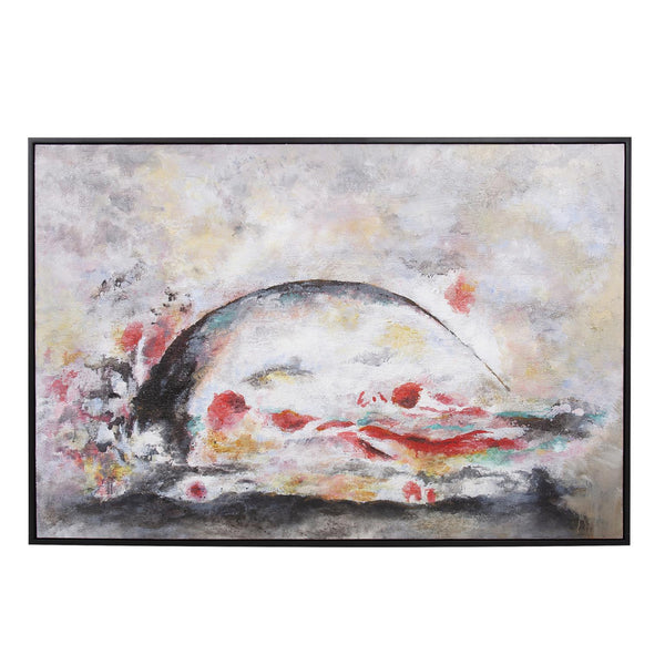 Howard Elliott Bridge To Nowhere: Hand-painted Original Art With Misty Botanical Scene On Gallery-wrapped Canvas Gray Canvas ,Wood 92307-howard-elliott