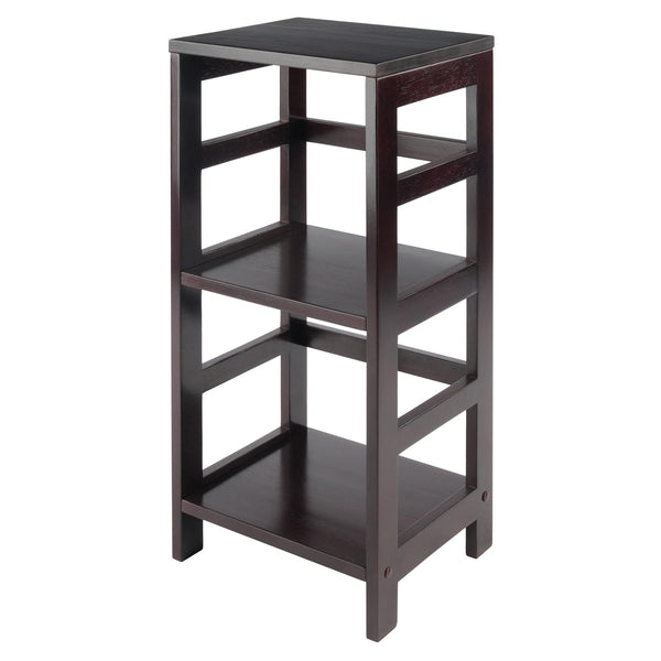Winsome Wood Leo 2-tier Espresso Storage Shelf - Stylish Solid Wood Unit For Home, Versatile Accent Table Use Espresso Solid Wood 92314-winsome-wood