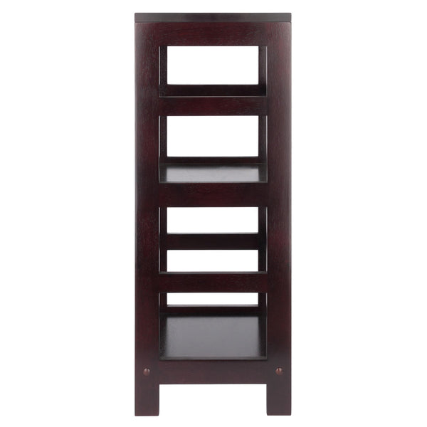 Winsome Wood Leo 2-tier Espresso Storage Shelf - Stylish Solid Wood Unit For Home, Versatile Accent Table Use Espresso Solid Wood 92314-winsome-wood