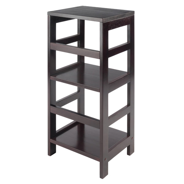 Winsome Wood Leo 2-tier Espresso Storage Shelf - Stylish Solid Wood Unit For Home, Versatile Accent Table Use Espresso Solid Wood 92314-winsome-wood