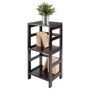 Winsome Wood Leo 2-tier Espresso Storage Shelf - Stylish Solid Wood Unit For Home, Versatile Accent Table Use Espresso Solid Wood 92314-winsome-wood