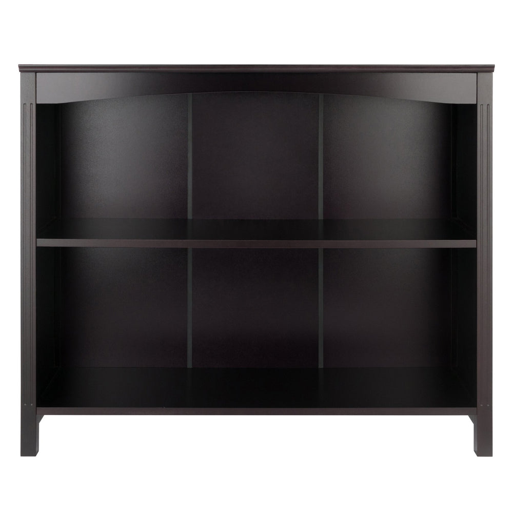 Winsome Wood Terrace 2-section Wide Bookcase In Espresso - Elegant Storage For Books, Collectibles & Décor Espresso Solid ,Composite Wood 92338-winsome-wood