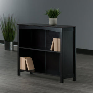 Winsome Wood Terrace 2-section Wide Bookcase In Espresso - Elegant Storage For Books, Collectibles & Décor Espresso Solid ,Composite Wood 92338-winsome-wood