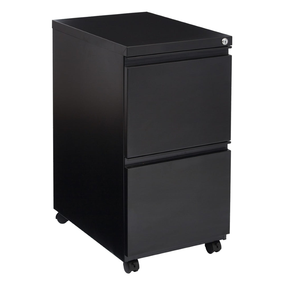OSP Home Furnishings 22" Mobile Pedestal with Locking Drawers Full Extension Filing Office Storage PTC22FF-B
