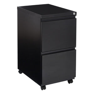 OSP Home Furnishings 22" Mobile Pedestal with Locking Drawers Full Extension Filing Office Storage PTC22FF-B
