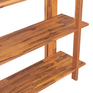English Elm Christopher Knight Home® - Big 4-Tier Wooden Open Bookcase Acacia Wood Teak Finish — Sturdy 4-Shelf Display, 180 lb Capacity, Anti-Tip Stabilizer (75.5 x 19.5 x 11.4) N758P303160T