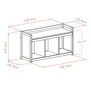 Winsome Wood Addison 2-piece Storage Bench With Cushioned Seat, Stylish Espresso Finish For Home Organization & Comfort Espresso Solid ,Composite Wood 92349-winsome-wood