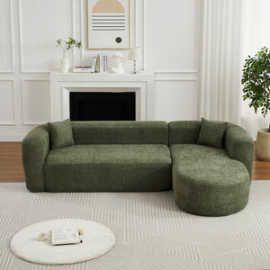 English Elm [video]109.4" Chenille Modular Cloud Sectional Plush L-shape Sofa for Modern Living Rooms W3505S00055