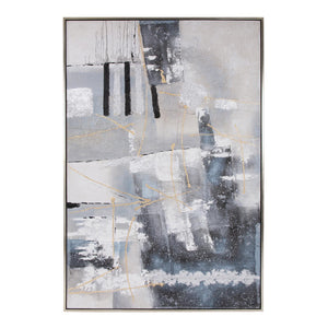 Howard Elliott Texture Hand-painted Canvas Art With Unique Textures, Monochromatic Depth, And Ready-to-hang Frame Gray Canvas ,Wood 92369-howard-elliott
