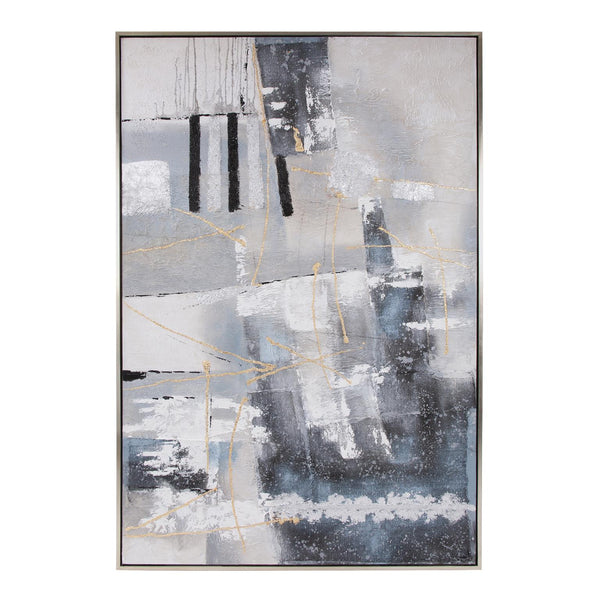 Howard Elliott Texture Hand-painted Canvas Art With Unique Textures, Monochromatic Depth, And Ready-to-hang Frame Gray Canvas ,Wood 92369-howard-elliott