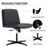 English Elm Black High Grade Pu Material. Home Computer Chair Office Chair Adjustable 360 ° Swivel Cushion Chair With Black Foot Swivel Chair Makeup Chair Study Desk Chair. No Wheelsw115167391