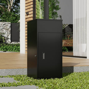 English Elm Package Delivery Box With Lock - Heavy-Duty Steel, Weather-Resistant, Anti-Theft Solution For Home/Office W396P278338-GIGA