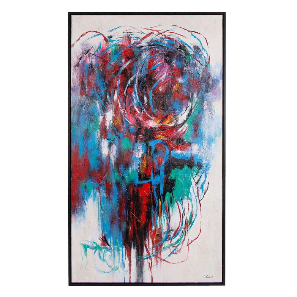 Howard Elliott Festival In The Park: Vibrant Canvas Art With Textured Brushstrokes Capturing Summer Joyful Moments Blue Canvas ,Wood 92394-howard-elliott