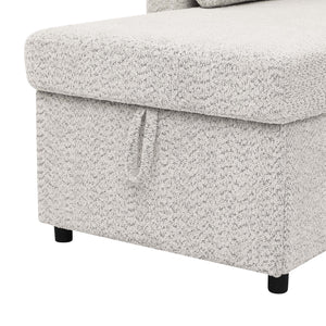 English Elm Convertible Sofa Bed – Multifunctional 3-In-1 Sectional With Hidden Storage And Comfortable Design B343S00023