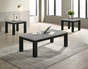 English Elm Gray 3-Piece Living Room Table Set – Sleek Coffee Table 47.2" + Two End Tables, Durable Wood Finish B011P244307