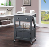 OSP Home Furnishings Fairfax Kitchen Cart Grey Grey