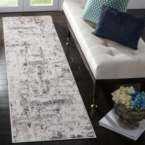 English Elm Loom & Luxe 2X8 Area Rug - Cream & Brown Abstract Design For Stylish, Low-Maintenance Home Decor B335P289498